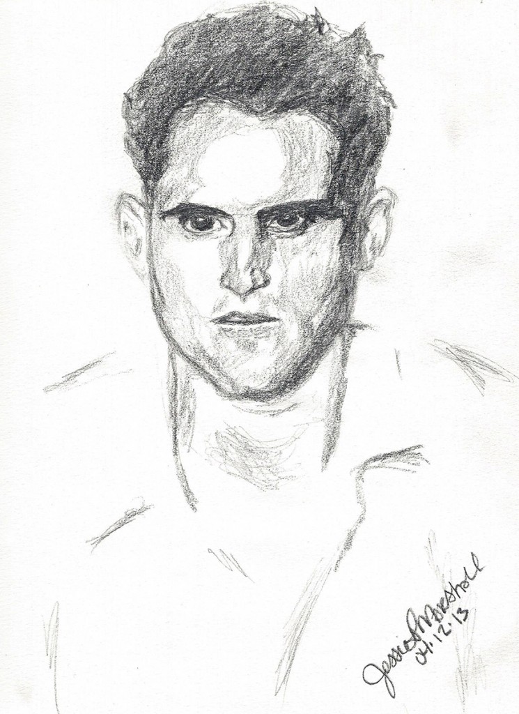 Jessica's sketch of Dad's photo